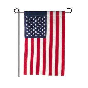 In the Breeze 12" x 18" Lustre Double Sided USA Outdoor Garden Flag with Pole